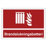 Brandslukningsbatteri skilt