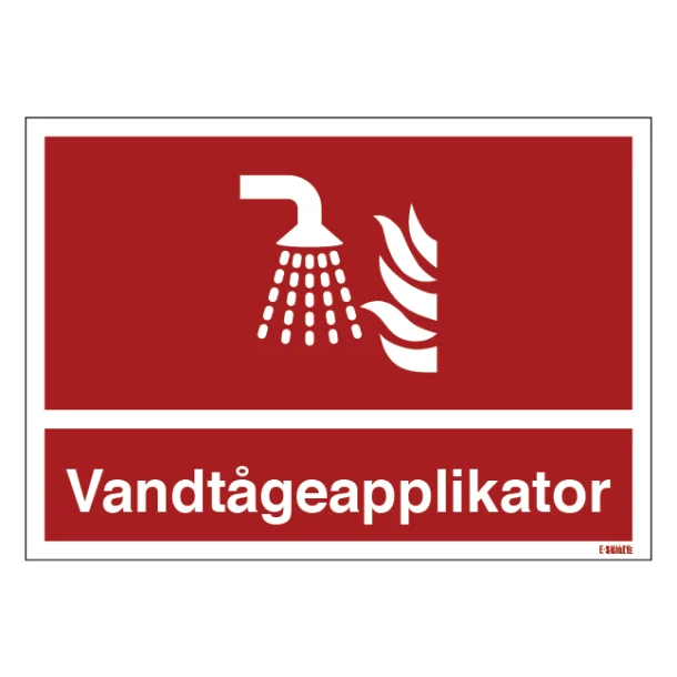 Vandtågeapplikator skilt