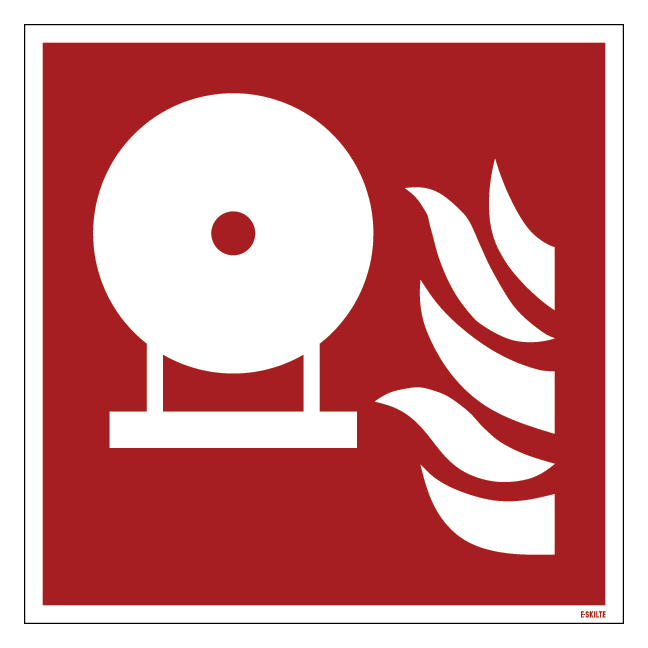 F013 Fast brandslukker flaske installation skilt