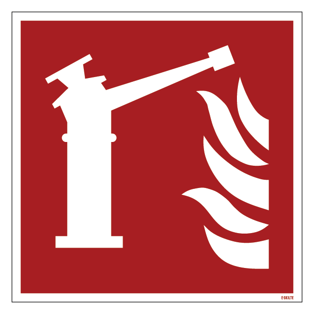 F015 Brandovervågning skilt