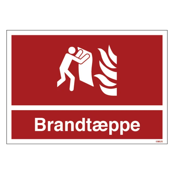 Brandtæppe skilt