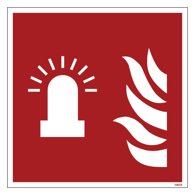 F018 Brandalarm blinkende lys