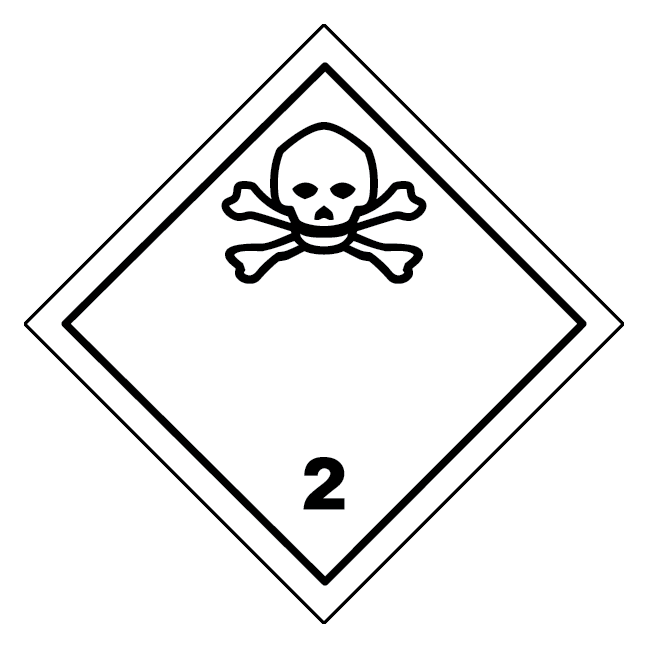 Giftige gasser, klasse 2 fareseddel