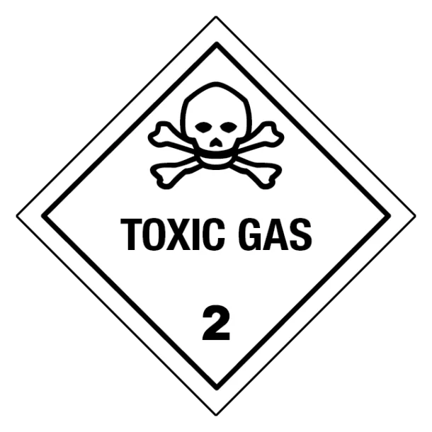 Toxic gas, klasse 2 fareseddel