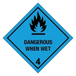 Dangerous when wet, klasse 4 fareseddel