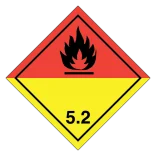 Organiske peroxider, klasse 5.2 fareseddel