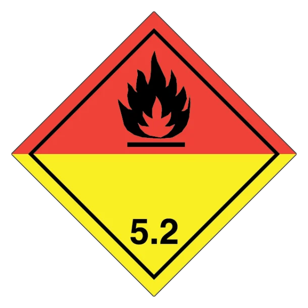 Organiske peroxider, klasse 5.2 fareseddel