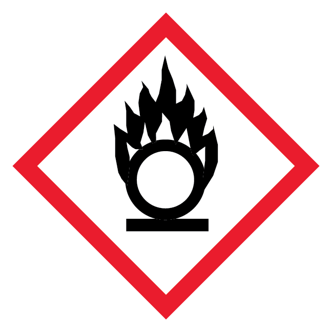 GHS03 Brandnærende (Oxidizing) skilt