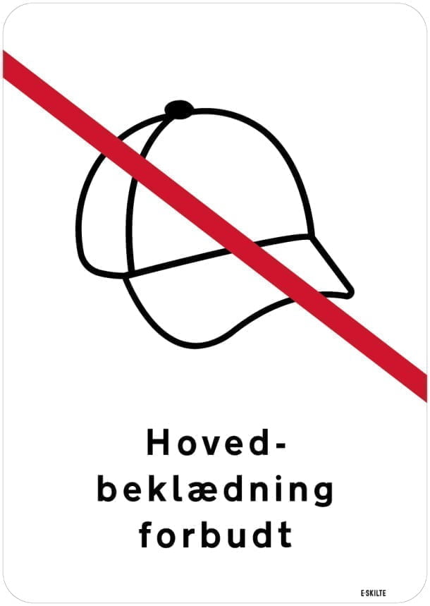 Hovedbeklædning forbudt