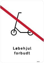 Løbehjul forbudt