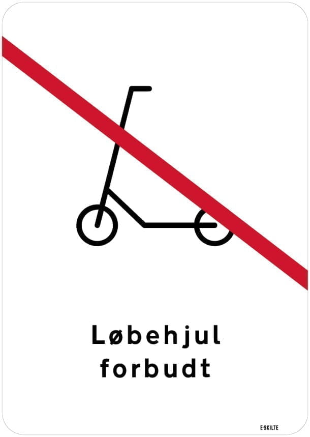 Løbehjul forbudt