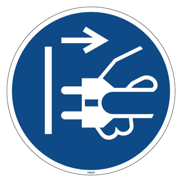 M006 Tag stikket ud af stikkontakten skilt