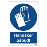 Handsker påbudt skilt