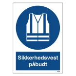 Sikkerhedsvest påbudt M015 ISO 7010. Påbudsskilt