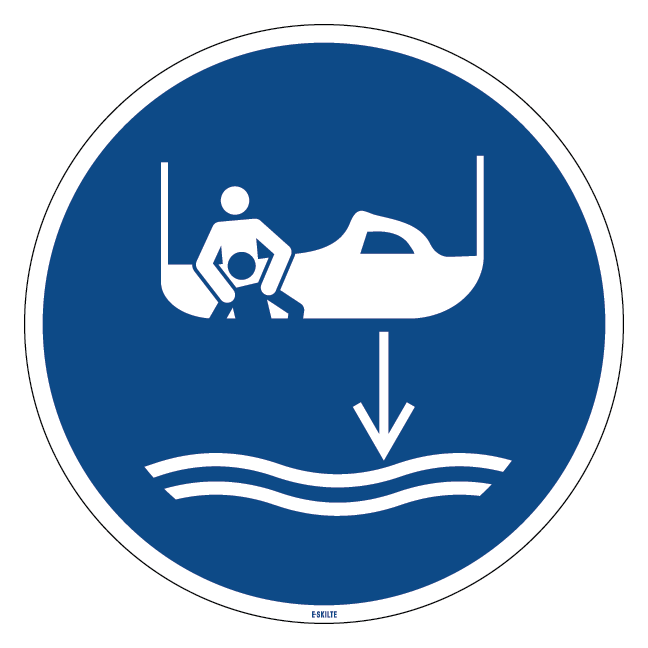 M041 Sænk redningsbåd under startsekvens skilt