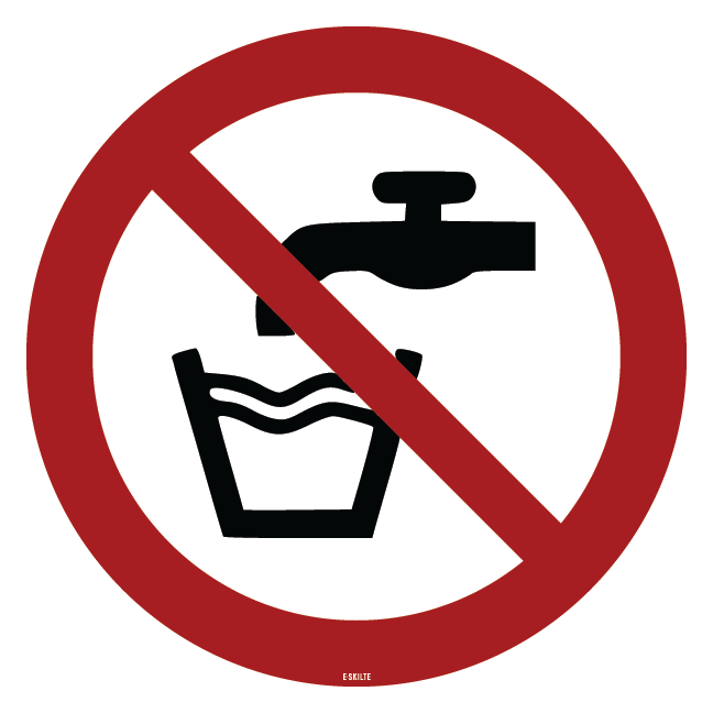 P005 Ikke drikkevand skilt