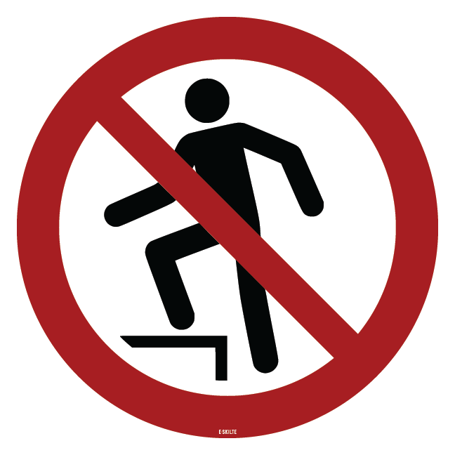 P019 Betræd ikke overfladen skilt