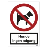 Hunde ingen adgang ISO skilt