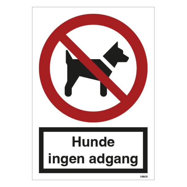 Hunde ingen adgang ISO skilt