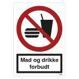 Mad og drikke forbudt ISO skilt