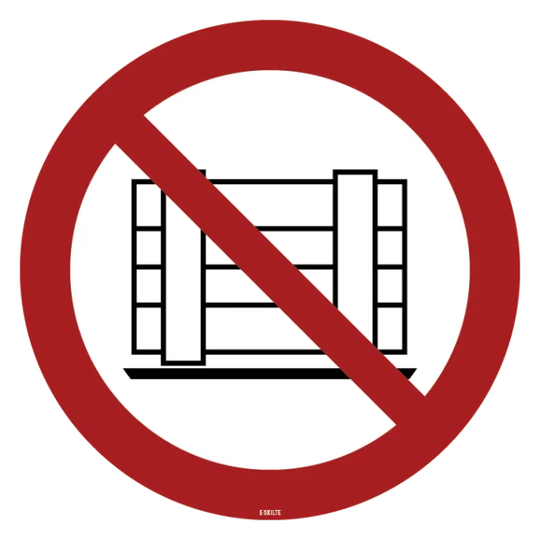 P023 Henstilling og opbevaring af ting forbudt skilt
