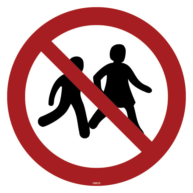 P036 Ingen børn tilladt skilt