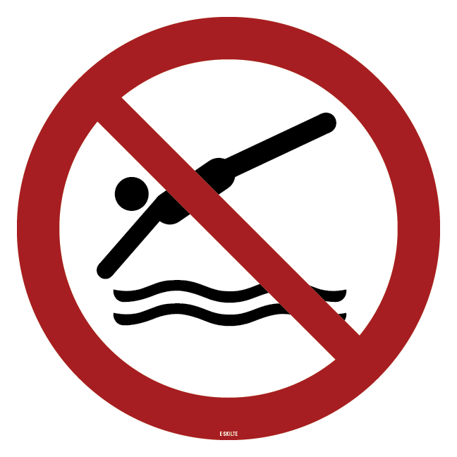 P052 Udspring forbudt skilt