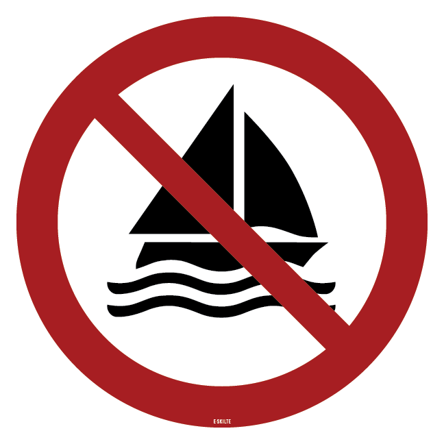 P053 Sejlads forbudt skilt