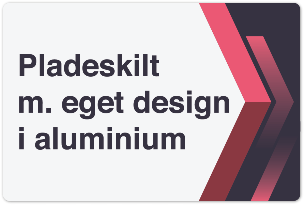 Pladeskilt i aluminium