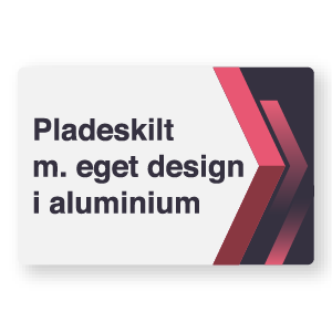 Pladeskilt i aluminium