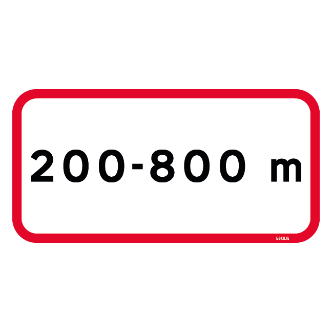 U2,1 - Strækning skilt