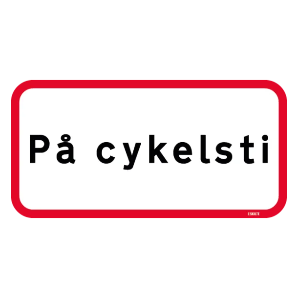 UA39,1 - På cykelsti skilt