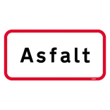 UA39,4 - Asfalt skilt