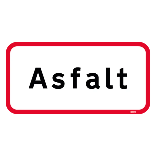 UA39,4 - Asfalt skilt