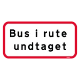 UC20,3 - Bus i rute undtaget skilt