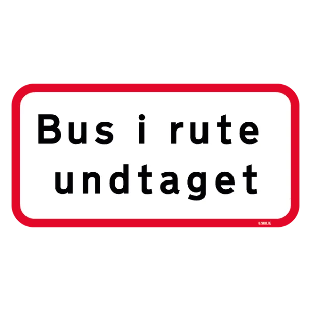 UC20,3 - Bus i rute undtaget skilt