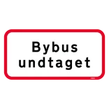 UC20,5 - Bybus undtaget skilt