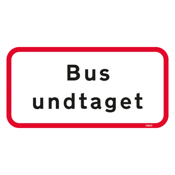 UC20,4 - Bus undtaget skilt