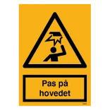 Pas på hovedet skilt