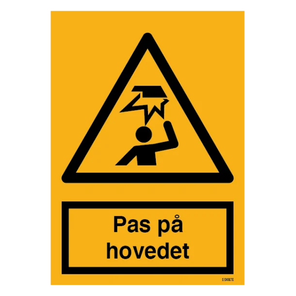 Pas på hovedet skilt