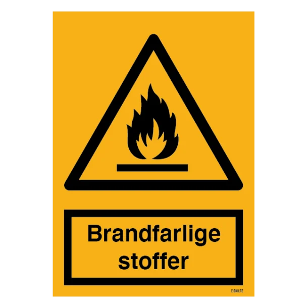 Brandfarlige stoffer skilt