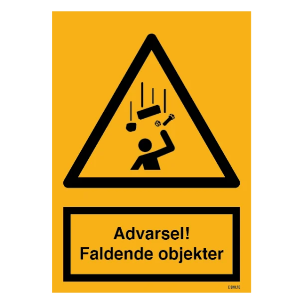 Advarsel! Faldende objekter skilt