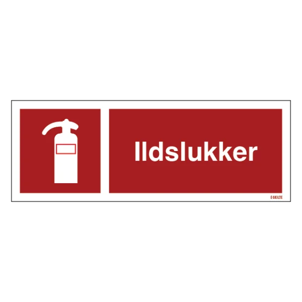 Ildslukker (rød) skilt