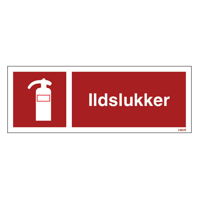 Ildslukker (rød) skilt