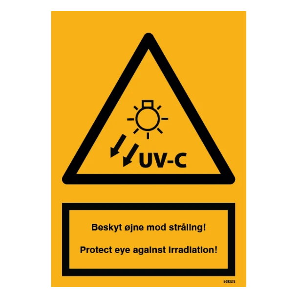 Advarselsskilt - UV-c stråling