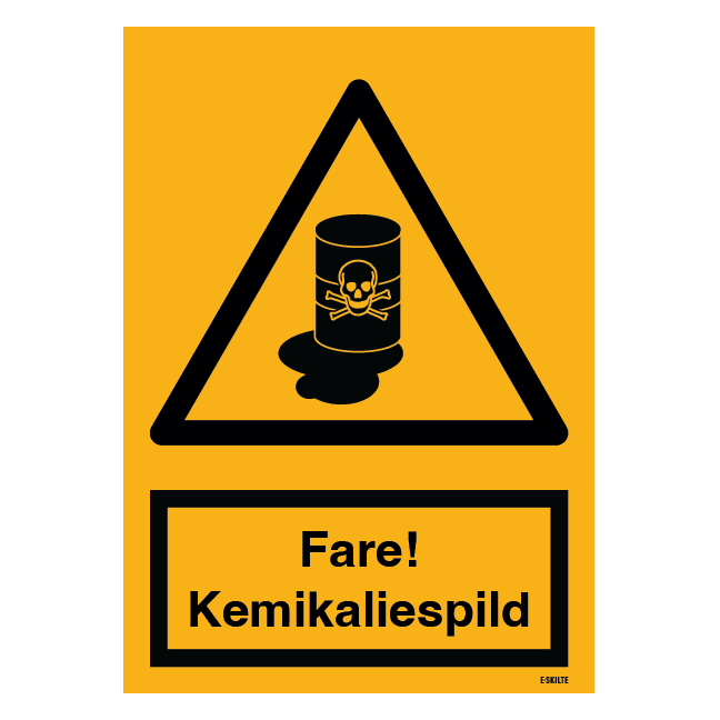 Fare! Kemikaliespild skilt