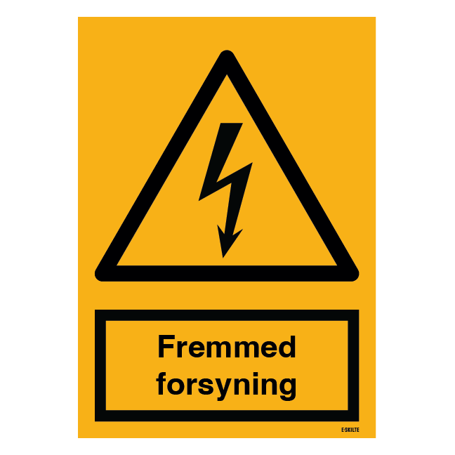 Fremmed forsyning skilt