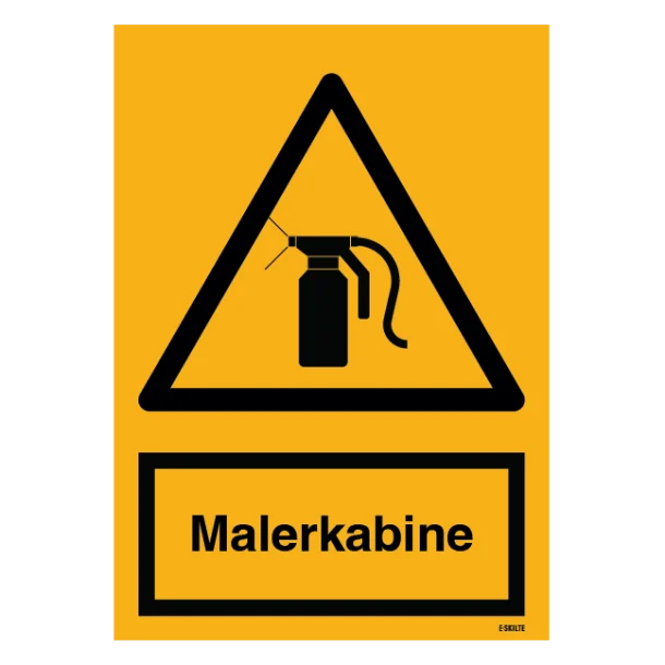 Malerkabine skilt