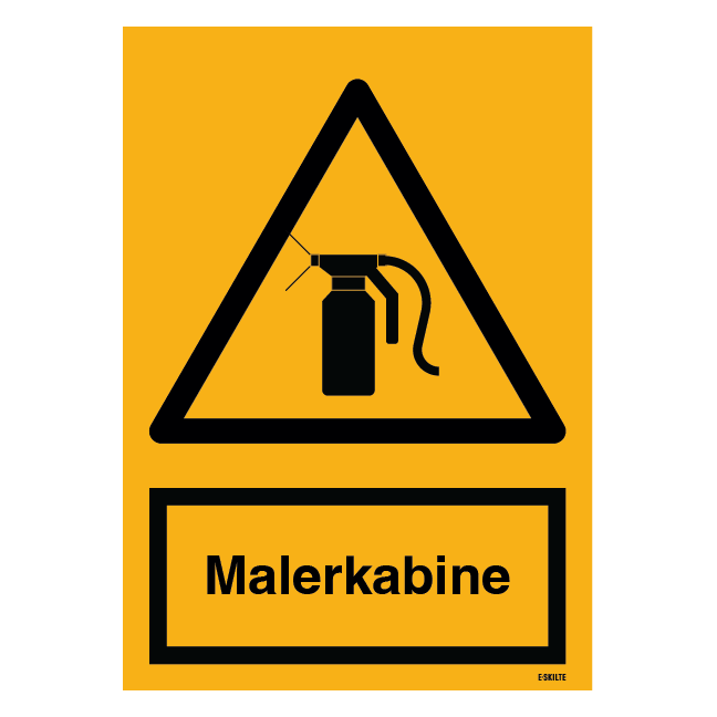 Malerkabine skilt