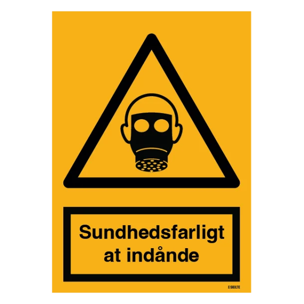 Sundhedsfarligt at indånde skilt